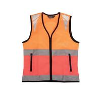 Reflector Two Tone 10mph/2 Metres Warning Tabard by Hy Equestrian - 10mph/2 Metres - Orange/Pink - Large