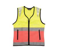 Reflector Two Tone Caution Slow Warning Tabard by Hy Equestrian - Caution Slow - Yellow/Pink - X Large