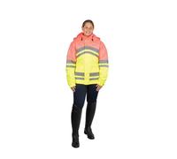 Reflector Two Tone Coat by Hy Equestrian - Pink/Yellow - Large