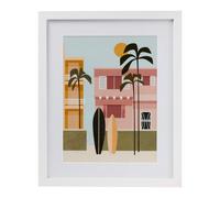 Reflex Abstract Surf Design Multicolour Framed Print (H)54Cm X (W)44Cm