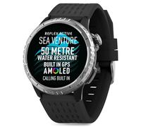 Reflex Active Sea Venture 50m Swim-Safe AMOLED GPS Black Strap Smart Watch