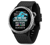 Reflex Active Sea Venture Swim-Safe AMOLED GPS Black Silicone Strap Smartwatch