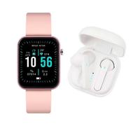 Reflex Active Series 13 Pink Smart Watch & True Wireless Sound Earbud Set Black