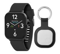 Reflex Active Series 17 1.83" IP67 Waterproof Black Fitness Calling Smart Watch with ActiveTag Item Finder Gift Set