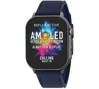 REFLEX ACTIVE Series 29 Smart Watch - Black with Navy Blue Silicone Strap, Black,Blue