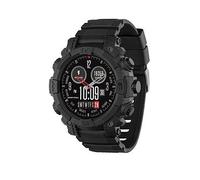 Reflex Active Series 38 Sports Smart Watch for Men with 100+ Sports modes, Answer/Make Calls, Fitness Tracking, Heart Rate, Music Player and Black Silicone Strap for iOS Android