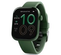 Reflex Active Series 40 Amoled Smart Watch for Women Men with Dual-Time, Make/Answer Calls, Sleep Monitor, Sports Modes, Cycle Tracking, Step Counter and Forest Green Silicone Strap for IOS Android