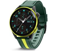 REFLEX ACTIVE Series 54 Smart Watch Green with Green & Yellow Silicone Strap, Yellow,Green