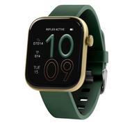 Reflex Active Spectra Amoled 1.85'' HD Smart Watch for Women Men with Dual-Time, Make/Answer Calls, GPS Connection, Sports Modes, Heart Rate, Music Control and Green Silicone Strap for iOS Android