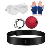 Reflex Ball Headband Set - 25x3.8cm Wearable Speed Training, Punching Ball with Elastic Band, Reaction Trainer Equipment | Improve Response Timing Accuracy Focus for Boxing Exercise Fitness Workout