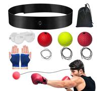 Reflex Ball Steamer Set, Reflex Band Speed Punching Exercise Gearbox Portable Punching Speed with Elastic Headband | Reaction Trainer, Improve Performance