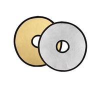 REFLEX CAMERA 2-in-1 Round Photography Reflector 30cm (11.8in) | Silver & Gold Reflective Surfaces | Hollow Center Design | Lightweight Portable Reflector with Carry Case (30cm (11.8in))