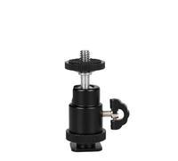 REFLEX CAMERA 360° Mini Ball Head with 1/4'' Screw & Hot Shoe Adapter - Compact Tripod Mount for DSLR, SLR, Video Cameras, LCD Monitors - Secure, Adjustable Metal Mounting Solution