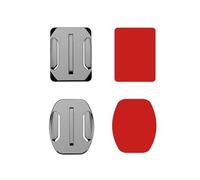 Reflex Camera Adhesive Flat & Curved Mount Buckle Clips - Secure Helmet & Surface Mount - Compatible with GoPro, DJI, Insta360 & More Action Cameras