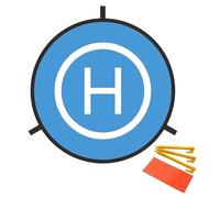 REFLEX CAMERA Drone Landing Pad 44"/110cm Quick Fold Double Sided Waterproof Helipad Launch/Landing Mat for RC Helicopter, DJI Spark Mavic Air Pro/Phantom 3/4, High Vis inc. Pegs & Carry Case