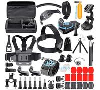 Reflex Camera Extended 59 in 1 Action Camera Accessories Kit compatible with GoPro Hero 13 & 9-12, DJI Osmo Action 2, 3, 4, Pro 5, Insta360 Ace Pro/Ace Pro 2 Akaso & other Sports Cameras Durable Case