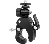 REFLEX CAMERA Motorcycle Bike Quick Release Handlebar Clamp Mount compatible with Go Pro Hero 13-5, DJI, Insta 360, Rotation, Adjustable, Durable Camera Accessory for Stable Footage on Rides
