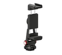 REFLEX CAMERA Premium Universal Aluminium Phone Clamp Tripod Mount with Twin Cold Shoe, 1/4" Screw Mount for Easy Tripod/Selfie Stick Attachment Supports Vertical and Horizontal Shooting