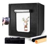 REFLEX CAMERA Professional 50×50×50cm (19.7×19.7×19.7in) LED Light Box, 72 LED Beads 5500K, Foldable Shooting Tent with 3 PVC Backdrops, Portable Photography Softbox (50×50×50cm (19.7×19.7×19.7in))
