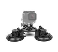 Reflex Camera Removable Tri-Angle Suction Cup Mount - 9cm, Secure Mount Compatible with Go Pro Hero 13/12/11/10/9/8 & Akaso, Durable Material for Cars, Boats & Smooth Surfaces