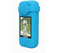 REFLEX CAMERA Silicone Protective Case to fit INSTA 360 X4 with Anti Scratch Lens Protector, Soft Protection Sleeve for your INSTA360 x4 Action Camera - BLUE