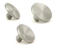 REFLEX CAMERA Soft Release Shutter Button 3-Pack - Pure Copper Enamel 11mm (Convex, Concave, Flat) - Anti-Slip, Threaded Mount - Compatible with Sony Fuji, Nikon Canon DSLR/Mirrorless Cameras (Silver)