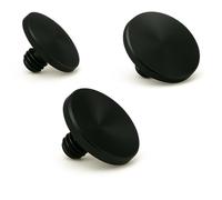 REFLEX CAMERA Soft Release Shutter Button 3-Pack - Pure Copper Enamel 11mm (Convex, Concave, Flat) - Anti-Slip, Threaded Mount - Compatible with Sony Fuji, Nikon Canon DSLR/Mirrorless Cameras (Black)