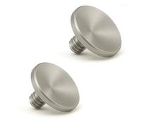 REFLEX CAMERA Soft Release Shutter Button - CONCAVE 2-Pack - Pure Copper, Enamel 11mm - Anti-Slip, Threaded Mount - Compatible with Sony Fujifilm Nikon Canon DSLR/Mirrorless Cameras (Silver)