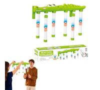 Reflex Drop Sticks Challenge Game, Reflex Sticks Rebounce Game, Quick Response Trainer with Adjustable Speed, Falling Stick Rebound Games for Team Building, Party, Home & Office Activities (Green)