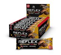 Reflex High Protein Bars - Twin 21g Protein Bars Low Calorie, Low Sugar, High Fibre, Vegetarian - Chocolate Protein Snacks - Great Taste & Texture (Salted Caramel Crunch, 12x60g)