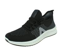 Reflex Mens Reflex Knitted Lace Up Trainers A2186 - Black - UK 9
