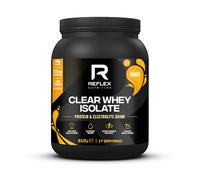 Reflex Nutrition Clear Whey Isolate Protein Powder - 20g of Protein, Low Sugar, Low Fat - Muscle Growth & Hydration - Light and Refreshing - Fruit Juice Style Flavours (Mango, 510g, 17 Servings)