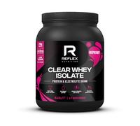Reflex Nutrition Clear Whey Isolate Protein Powder - 20g of Protein, Low Sugar, Low Fat - Muscle Growth & Hydration - Light and Refreshing - Fruit Juice Style Flavours (Raspberry, 510g, 17 Servings)