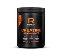 Reflex Nutrition Creatine Monohydrate Powder Unflavoured - Performance Enhancing 100% Creatine for Muscle Gains & Recovery - No Fillers or Additives - 450g (Vegan Creatine 5g per Serving, 90 Servings)