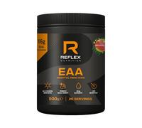 Reflex Nutrition EAA - Complete Essential Amino Acids - 16g EAAs with BCAAs, Vitamin B6, Electrolytes - Full Spectrum Amino Acids Powder for Muscle Growth & Recovery (Watermelon, 500g, 20 servings)