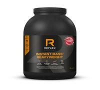 Reflex Nutrition Instant Mass Heavyweight - Mass Gainer - Over 1000 Kcal per Serving, 60g Protein, Creatine - High Calorie Post Workout or Before Bed Protein Shake (Strawberries & Cream, 2 kg)
