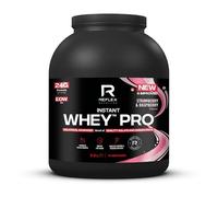 Reflex Nutrition Instant Whey™ Pro - 80% Whey Protein Powder - Low Fat - Thin Textured Protein Shake for Post Workout Muscle Growth or Tasty Protein Snack (Strawberry & Raspberry, 2.2kg, 77 Servings)