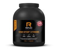 Reflex Nutrition One Stop® Xtreme - Serious Mass Gainer - All in One Protein Powder - 55g Protein, 10.3g BCAAs, 5,000mg Creatine - Muscle Building Protein Shake (Strawberries & Cream, 2.03kg)
