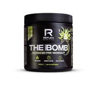 Reflex Nutrition The Muscle Bomb Caffeine Pre Workout Powder - 350mg Caffeine, 9g Citrulline Malate, 2.5g Beta Alanine - Energy, Pump & Focus for Explosive Workouts (Sour Apple, 400g, 20 Servings)