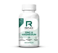Reflex Nutrition Zinc & Magnesium - Normal Muscle Function & Protein Synthesis Support - Reduce Tiredness and Fatigue - Essential Mineral Magnesium Supplements & Zinc Supplements (100 Capsules, Vegan)