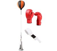 Reflex Punching Bag | Home Boxing Equipment,Height Adjustable Stable Reaction Exerciser with Spring Base for Martial Arts Fitness Workouts Stress Reduction Beginner