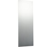 Reflex Sales 120 x 45cm Rectangle Frameless Unframed Bathroom Mirror with Pre-Drilled Holes and Chrome Cap Wall Hanging Fixing Kit Hardware