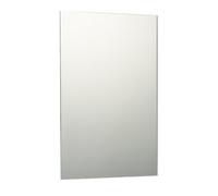 Reflex Sales 45 x 30cm Rectangle Plain Frameless Unframed Bathroom Mirror with Chrome Effect Metal Spring Loaded Wall Hanging Fixing Clips