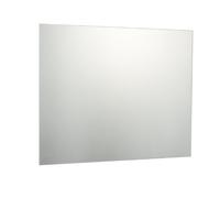 Reflex Sales 50 x 70cm Rectangle Plain Frameless Unframed Bathroom Mirror with Chrome Effect Metal Spring Loaded Wall Hanging Fixing Clips