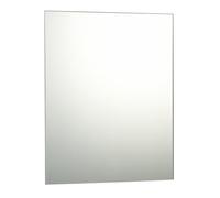 Reflex Sales 60 x 45cm Rectangle Plain Frameless Unframed Bathroom Mirror with Wall Hanging Fixing Hardware