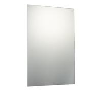 Reflex Sales 60 x 90cm Rectangle Plain Frameless Unframed Bathroom Mirror with Chrome Effect Metal Spring Loaded Wall Hanging Fixing Clips