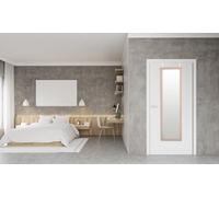 Reflex Sales and Marketing Ltd 127.5cm x 37cm, Overdoor Mirror, Full Length, for Bathroom/Bedroom/Wardrobe/Interior Door - Small Flat - Beech Effect