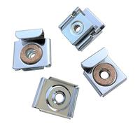 Reflex Sales Frameless Unframed Bathroom Mirror Glass Wall Hanging Fixing Kit Hardware - Metal Chrome Silver Effect Spring Loaded Clips with Screws and Wall Plugs, Hanging Instructions Included