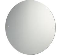 Reflex Sales Unframed 40cm Diameter Circular Bathroom Mirror with Pre-Drilled Holes and Chrome Cap Wall Hanging Fixing Kit Hardware