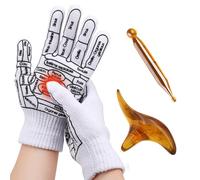 Reflex Socks | Reflexology Gloves - Foot & Hand Massage Socks with Graphs & Reflexology, Comfortable Massage Tool for Women and Men, Sol Support Kit
